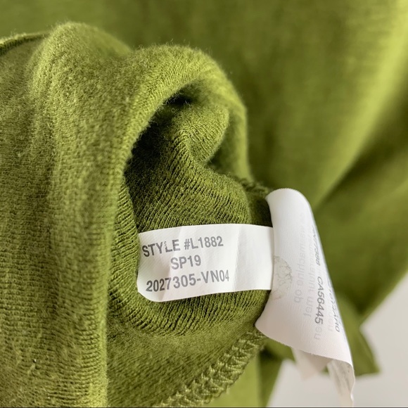 Madewell Scoopneck Scallop Stitch Green Baby Tee - Picture 4 of 11